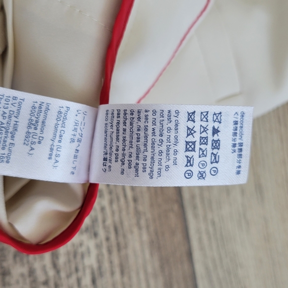 NWT Tommy Hilfiger Crop Pants Size 2 Cream Color Wide Leg - Picture 4 of 6